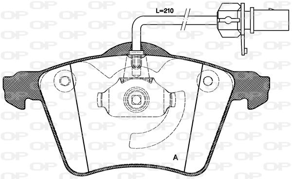 OPEN PARTS Комплект тормозных колодок, дисковый тормоз BPA0721.02